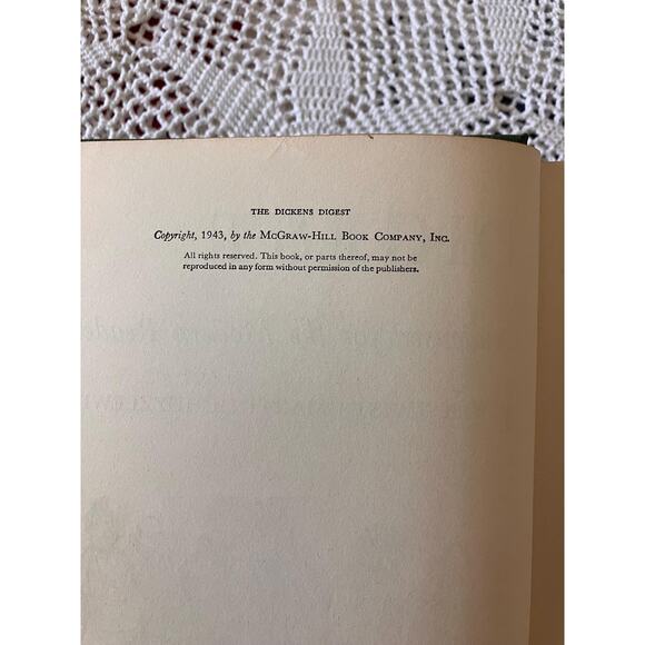 1943 Dickens Digest Vintage Book: Condensed Classics Anthology - Picture 4 of 6